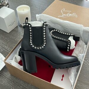 Christian Louboutin Capahutta 70 black studded boots